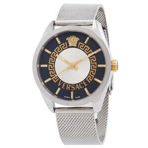 FX04545B NWT Versace Fashion Men's Quartz Steel Authentic Watch